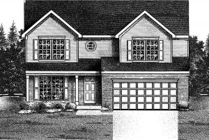 The Augusta II by John Henry Homes, 2 Story Home Design, Elevation B