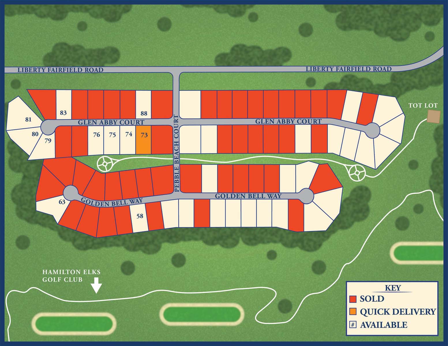 Communtiy map of Reserve at Elks Pointe