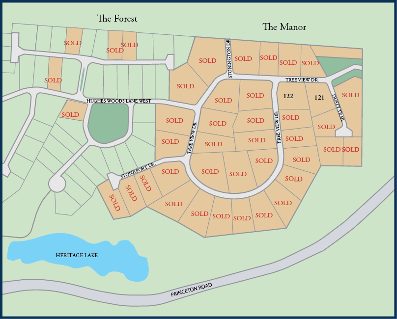 Communtiy map of Hughes Woods
