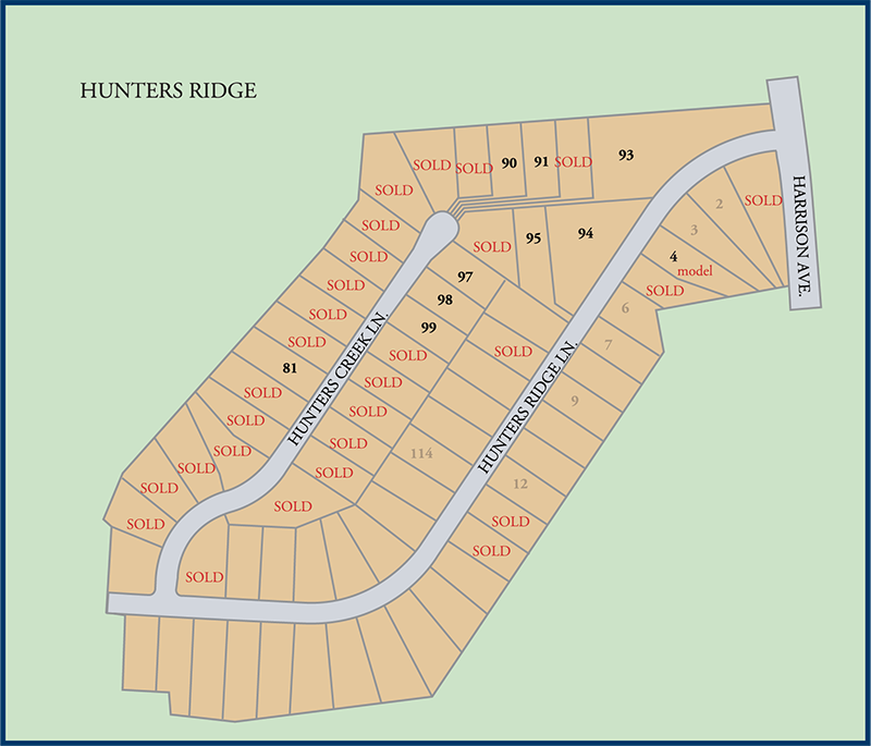 Communtiy map of Hunters Ridge