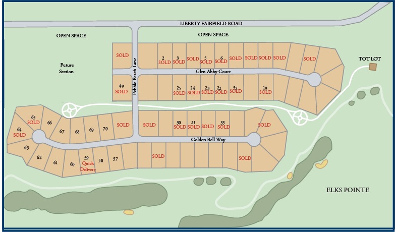 Communtiy map of Reserve at Elks Pointe