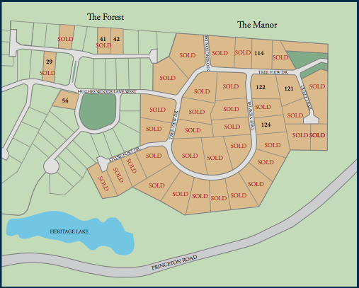 Communtiy map of Hughes Woods