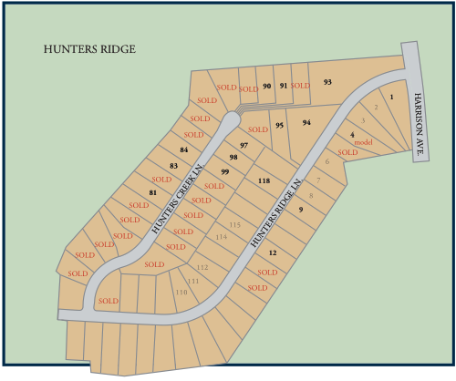 Communtiy map of Hunters Ridge