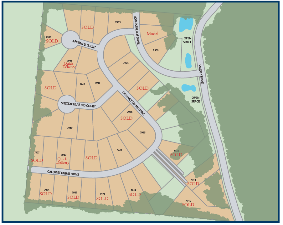 Communtiy map of Keeneland Estates