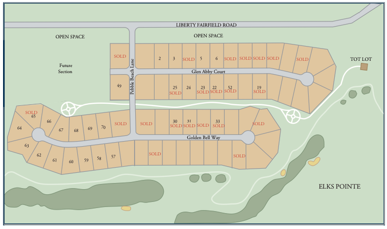 Communtiy map of Reserve at Elks Pointe
