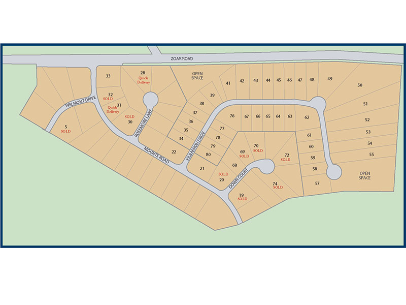Communtiy map of Wellington Estates