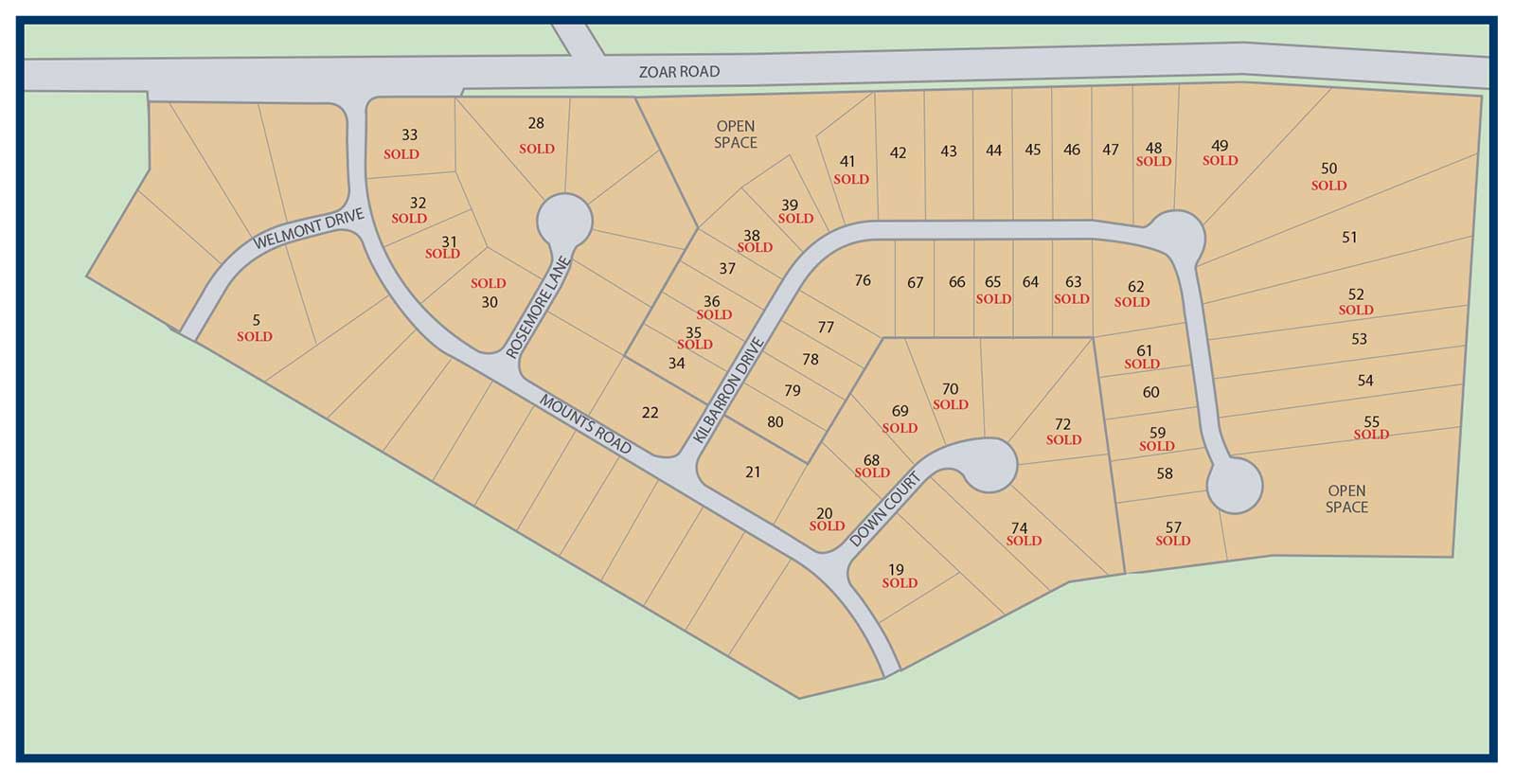 Communtiy map of Wellington Estates