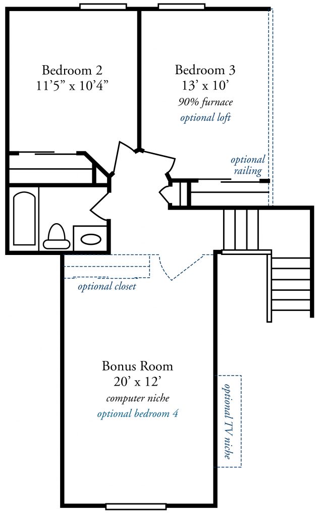 Wexford_FloorPlans_Updated2ndfloor | John Henry Homes | John Henry Homes